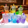 Pingente de Sucção, Chaveiro de Caneca de Chá com Leite com Contas de Bolha Luminosas, Pingente de Garrafa de Areia Movediça Fofo, Acessórios para Mochila Escolar, Pequenos Presentes