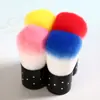 Pincel de Cogumelo com Cabo Curto, Pincel de Limpeza de Pó, Pincel para Blush em Pó Solto, Pincel de Maquiagem com Cerdas Macias que Não Soltam Fios, Conjunto de Ferramentas para Manicure Maquiagem
