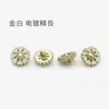 Botones de Flor Corazón Melocotón Blanco y Dorado para Camisa Botones Pequeños Decorativos Metálicos para Falda Cardigan Suéter Chaqueta Botones Pequeños
