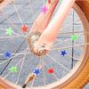 Cuentas de Colores para Bicicleta Bicicleta Infantil Coche de Equilibrio Radios de Acero Cuentas de Colores Luminosos Decoración de Llanta con Corazones Estrellas Accesorios