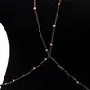 Acessórios transfronteiriços europeus e americanos: corrente de corpo com corrente de miçangas para biquíni sexy, corrente para o peito, corrente de cintura para garota de praia, atacado de acessórios