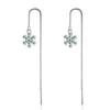 Línea de Oreja para Mujer Estilo Coreano Copo de Nieve Pendiente Colgante Línea de Oreja Popular en Internet Tendencia Joyería Sentido del Diseño Nicho Frío Línea de Oreja para Mujer