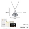 Colar atacado transfronteiriço de prata de lei s925 com pingente de vestido, joias de nicho de luxo de alta qualidade, corrente para clavícula de moissanita