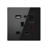 Comercio exterior estilo británico estilo europeo ultradelgado de vidrio oculto estilo 86 enchufable estilo británico estilo alemán carga rápida USB interruptor de 20A enchufe