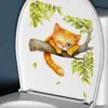 Adesivo de Parede Foto Gatinho Fofo Transfronteiriço Deitado no Topo da Árvore Quarto Sala de Estar Entrada Parede de Fundo PVC Autoadesivo Removível
