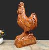 Decoração de galo de 40 cm, escultura em madeira de jacarandá, animal do zodíaco, galinha, artesanato de madeira, presente