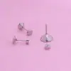 Ventas directas de fábrica: Base de Arete de Acero Inoxidable Puntiaguda Cónica Estilo Fresco, Accesorios para Joyería DIY, Diversas Especificaciones de Componentes para Aretes