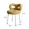 Cadeira de maquiagem ajustável, com altura ajustável e rotatória, com design de laço, adequada para quartos e penteadeiras; um banquinho de maquiagem moderno, na cor creme, para meninas