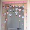 Color Macarrón Juguetes Educativos para Niños Decoración de Habitación de Boda Cortina Cortina Suministros de Arreglo Cortina de Puerta de Habitación de Niña Estilo Girly