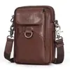 Bolsa de Teléfono Móvil de Cuero Genuino, Riñonera, Bolso de Hombro de Piel de Vaca para Hombres y Mujeres, Bolso de Cinturón para Hombre, Bolsa de Cinturón para Teléfono Móvil