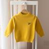 Otoño 2019 nuevo suéter de moda bordado de elefante volador para bebé niña suéter de color liso estilo coreano para niños camisa interior