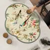 Tapete Drenante Estilo Chino Flor y Pájaro para Encimera de Cocina Posavasos Absorbente Tapete Secador para Mesa de Bar Taza Bol Tapete Aislante Térmico Deshabilitado