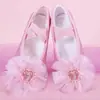 Zapatos de Baile de Princesa de Hielo y Nieve Brillantes Suela Suave Práctica Comercio Exterior Actuación de Baile Zapatos de Garra de Gato Lindos para Niñas 8008