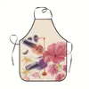 Delantal Sin Mangas Transfronterizo para Barbería, Salón de Belleza, Salón de Uñas, Delantal Estampado con Patrón de Maquillaje, Delantal de Cocina para el Hogar y Barbacoa