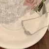 Colar Planeta de Zircônia para Mulheres, Estilo Ins Nicho de Luxo Leve, Pingente Elegante, Corrente Versátil para Suéter, Tendência de Corrente de Suéter da Moda