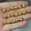 Accesorios de Latón Dorado Estilo Tíbet Semilla de Pasión Corona de Piloto Anillo de Presión Joyería de Cuentas Budistas DIY