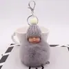 Muñeca Durmiente Linda Colgante Bola de Pelo Muñeca de Felpa Llavero Colgante de Bolso de Mujer para Coche de Piel Lindo y Adorable