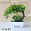 Plástico flor maceta planta verde flor artificial maceta flor adornos al por mayor planta simulación bonsái simulación árbol pequeño planta en maceta