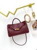 2023 bolsa de couro tecida bolsa feminina bolsa de ombro bolsa de couro de vaca bolsa de nicho marca big bag mochila dourada