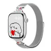 Pulseira Magnética de Relógio Line Dog para Apple Watch Séries 1-12/Ultra 1-3 Estilo Milanesa