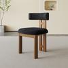 Cadeira de Jantar Vintage em Madeira Maciça Estilo Francês com Padrão de Bigodes de Gato, Nostálgica Pastoral Retrô Designer Decoração de Sala de Estar de Luxo Leve