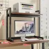 Estante de Almacenamiento para Impresora, Soporte Ajustable para Host de Computadora, Estante para Gabinete de Escritorio, Estante de Almacenamiento en Niveles para Escritorio