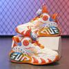 Sapatos Esportivos para Meninos e Meninas, Sapatos de Basquete Infantil com Som de Fricção, Verão Novo Malha Respirável Leve Sapatos de Treino