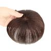 Parche de cabello de cabeza redonda cabello humano real ligero y pequeño de una pieza cobertura invisible bloque de cabello blanco peluca Xuchang para mujer