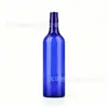 Botellas de vino de plástico de 750 ml en colores verde oscuro, azul y marrón, botellas de sellado líquido de PET, botellas dispensadoras y botellas para vino de frutas