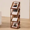 Estante para Revistas e Jornais, de Chão, Multifuncional, Porta-Livros e Jornais Doméstico, Estante de Exibição de Múltiplas Camadas para Folhetos Informativos e Livros
