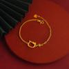 Nueva moda dulce lindo brazalete de gatito Kitty personalizado oro de imitación hueco brazalete de gato para mujer venta al por mayor aleación de cobre