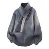 Suéter para Mujer Otoño e Invierno Estilo Japonés Retro Holgado Perezoso Ropa Exterior Pequeña con Capucha Tejido Grueso
