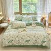 Juego de Cama de Cuatro Piezas de Algodón B Terciopelo de Leche Funda de Edredón Forrada de Vellón de Algodón Sábanas de Algodón Puro Juego de Tres Piezas para Cama Individual y Doble de Estudiante