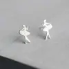 Pendientes de botón pequeños, únicos, lindos, minimalistas y de plata de ley 925 con diseños creativos, estilo elegante y atractivo versátil - perfectos para mujeres