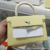 Bolso Kelly Segunda Generación con Patrón de Palma Modelo Nuevo 2026 Bolso de Mano para Mujer de Alta Gama Bolso Cruzado Texturizado para Mujer