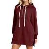 Vestido com Capuz e Zíper Slimming Cor Sólida Europeu e Americano Primavera/Outono 2026 Conjunto Casual Feminino Chegada Nova Outono Inicial 2026