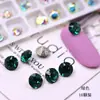 K9 Nuevos Pedrería de Uñas Redondas de 6 mm con Base Puntiaguda de Gama Alta, Pedrería Tridimensional Super Brillante para Decoración de Uñas de Vidrio DIY