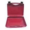 Caja de herramientas de plástico PP color vino tinto maleta de producto almacenamiento de muestras juguete de enseñanza práctica caja de embalaje