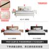 Urso de inverno estilo silencioso luz de luxo Internet na moda cama de couro nórdico simples moderno duplo quarto principal 1,8 cama de casamento branco-cremoso