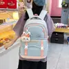 Mochila Escolar de Nuevo Modelo Transfronteriza de Gran Capacidad para Estudiantes de Secundaria, Alto Valor Estético, Estilo Workwear Estilo Ins, Mochila Ligera de Doble Hombro para Estudiantes de Primaria
