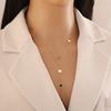 [Ice Moe] Collar sencillo de amor en forma de Y con forma de estrella de acero inoxidable, collar de moda de nicho N1451