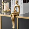 Arte Abstracto Figura Sentada Lujo Ligero Adorno Pequeño para Sala de Estar Entrada de Casa Exhibición Decoración de Gabinete de Vino
