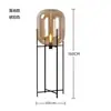 Lámpara de mesa de cristal decorativa minimalista post-moderna nórdica para comedor, luz de lujo retro, sala de exposiciones, sala de estar, dormitorio, lámpara de pie de bola