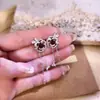 Pendientes Originales de Plata de Ley S925 con Acabado Cepillado para Mujer Estilo Guirnalda de Rosas con Borlas Pendientes de Piedra de Cristal Natural de Gama Alta