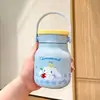 Taza térmica co-branded de Sanrio para niños, taza de gran capacidad de acero inoxidable grado alimenticio 316, alto valor estético, portátil, vaso especial con popote para uso escolar