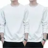 Nueva Camiseta de Manga Larga con Cuello Redondo para Primavera y Otoño 2023, Sudadera Gruesa Versátil de Moda, Camiseta Básica Unisex