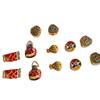 Acessórios de jóias DIY atacado não-desbotamento areia ouro peixinho koi grande buraco frisado pulseira pingente acessórios de jóias