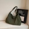 Bolso de Algodón de Textura a la Moda de Gran Capacidad para Mujer 2025 Nuevo Bolso de Hombro Casual Simple Bolso Tote para Viajes de Trabajo