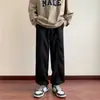 Calça Reta Casual de Marca da Moda Masculina Outono e Inverno Harajuku Estilo Port Cor Sólida Esportiva Tendência ins Calça Longa com Sensação de Queda