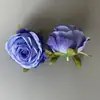 Pintura a óleo simulação retrô cabeça de rosa 8cm adereço de cabelo feito à mão grampo de cabelo chapéu de estudioso flor artificial diy cabeça de flor de seda tridimensional